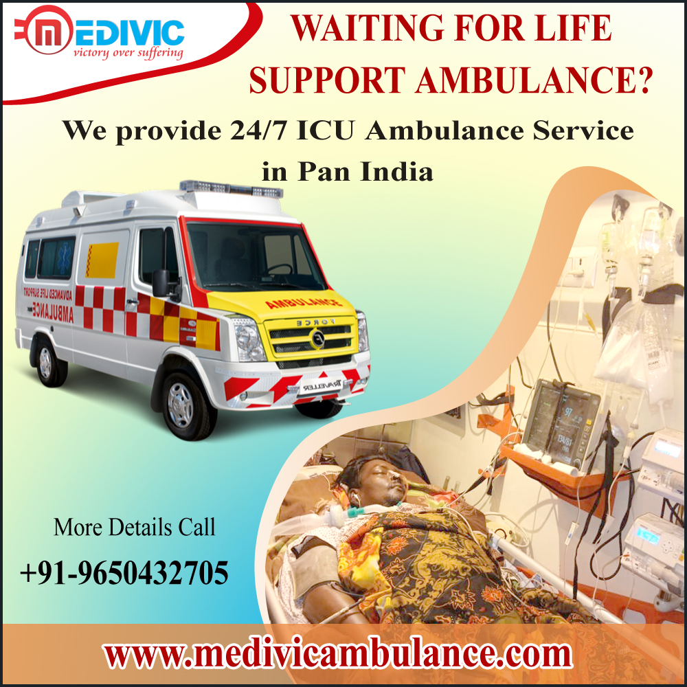 Medivic Ambulance Service in Dhanbad And Hatia  is available at service for 24*7Hr